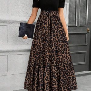 Christmas Keke Bloomly Puff Sleeve Bow A-Line Dress