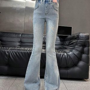 Tween Girls' Casual Flare Elastic Jeans